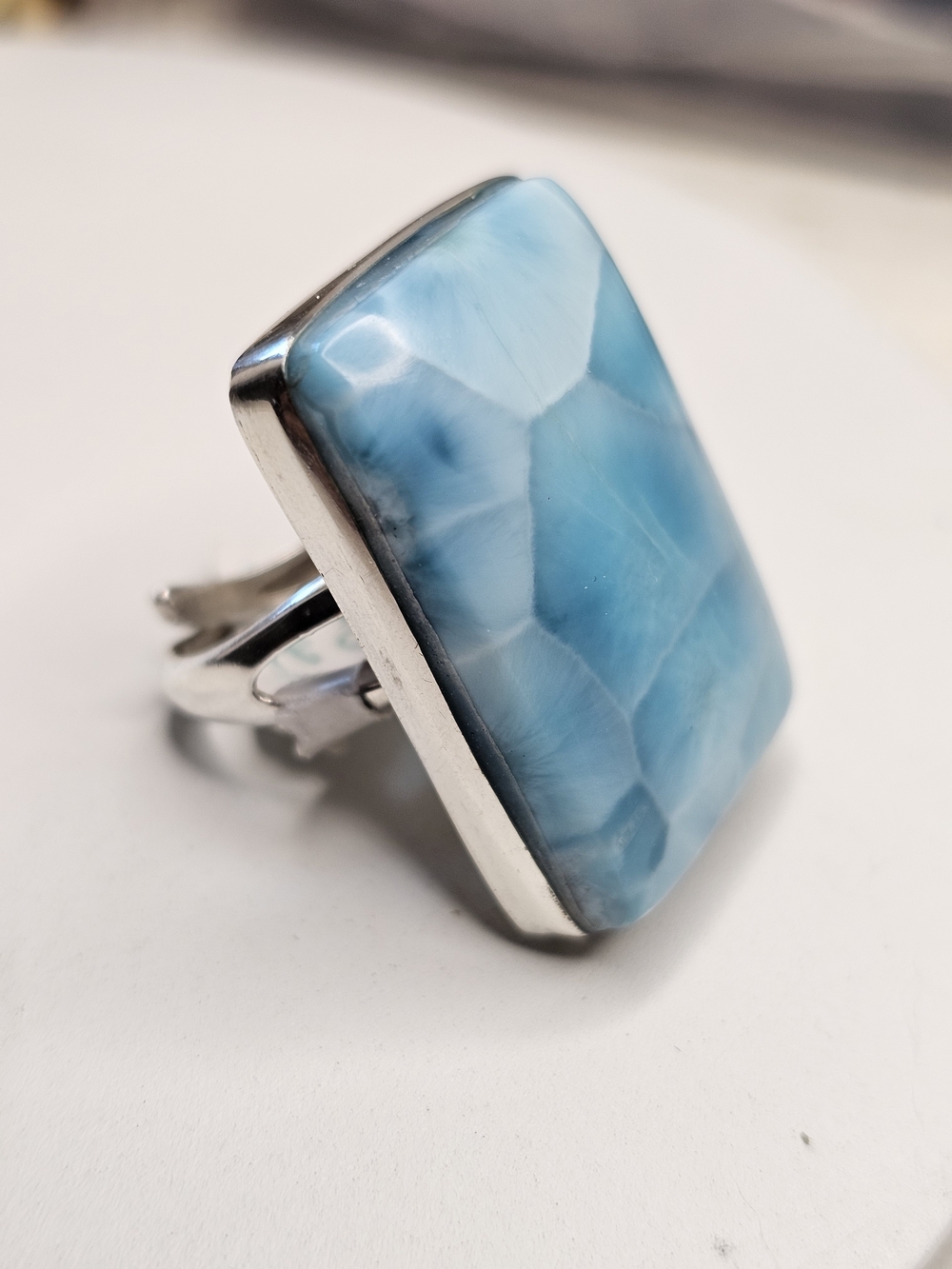 NEW AAA GRADE Larimar Ring 925ss